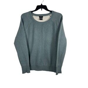 Max & Mia XXL Seafoam Blue Gray Knit Pullover Sweater Sweatshirt Soft Cozy Warm